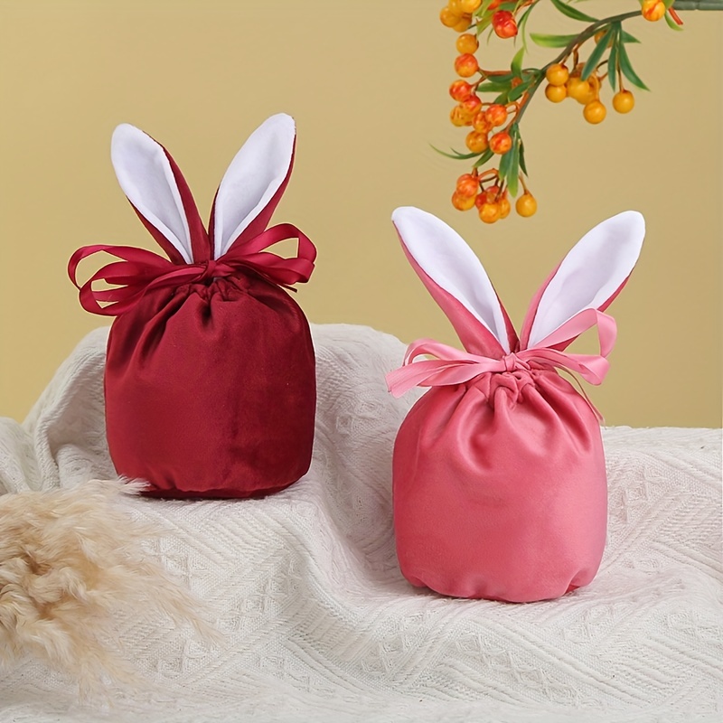 MINKUROW Sacchetti Regalo Di Pasqua Sacchetti Regalo Con Orecchie Di  Coniglio Per Caramelle Compleanno Borsa Colorata