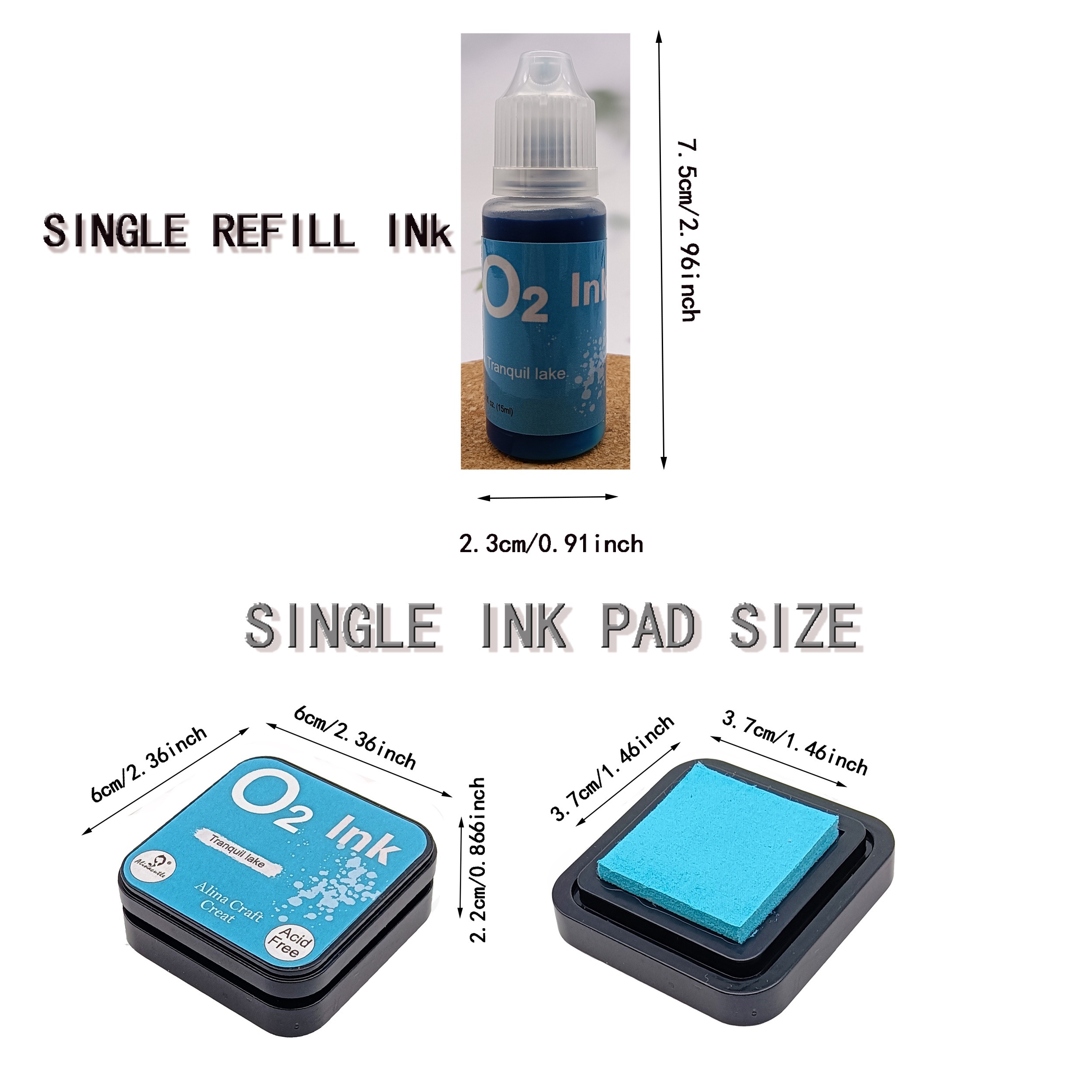 O2 Ink Pad 1 Bottle Refill Ink Stamping Tools Water reactive - Temu