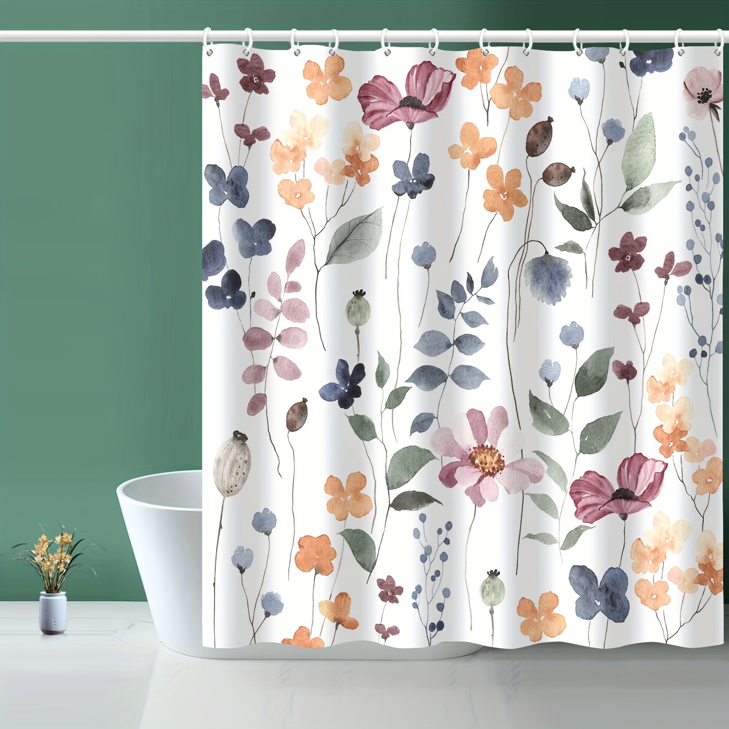 Forro de cortina de ducha transparente Patrón de guijarros 72x72 pulgadas