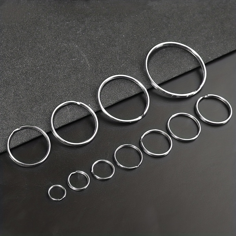 Double Split Rings for Keychains - Stainless Steel Double Jump Rings for  Jewelry