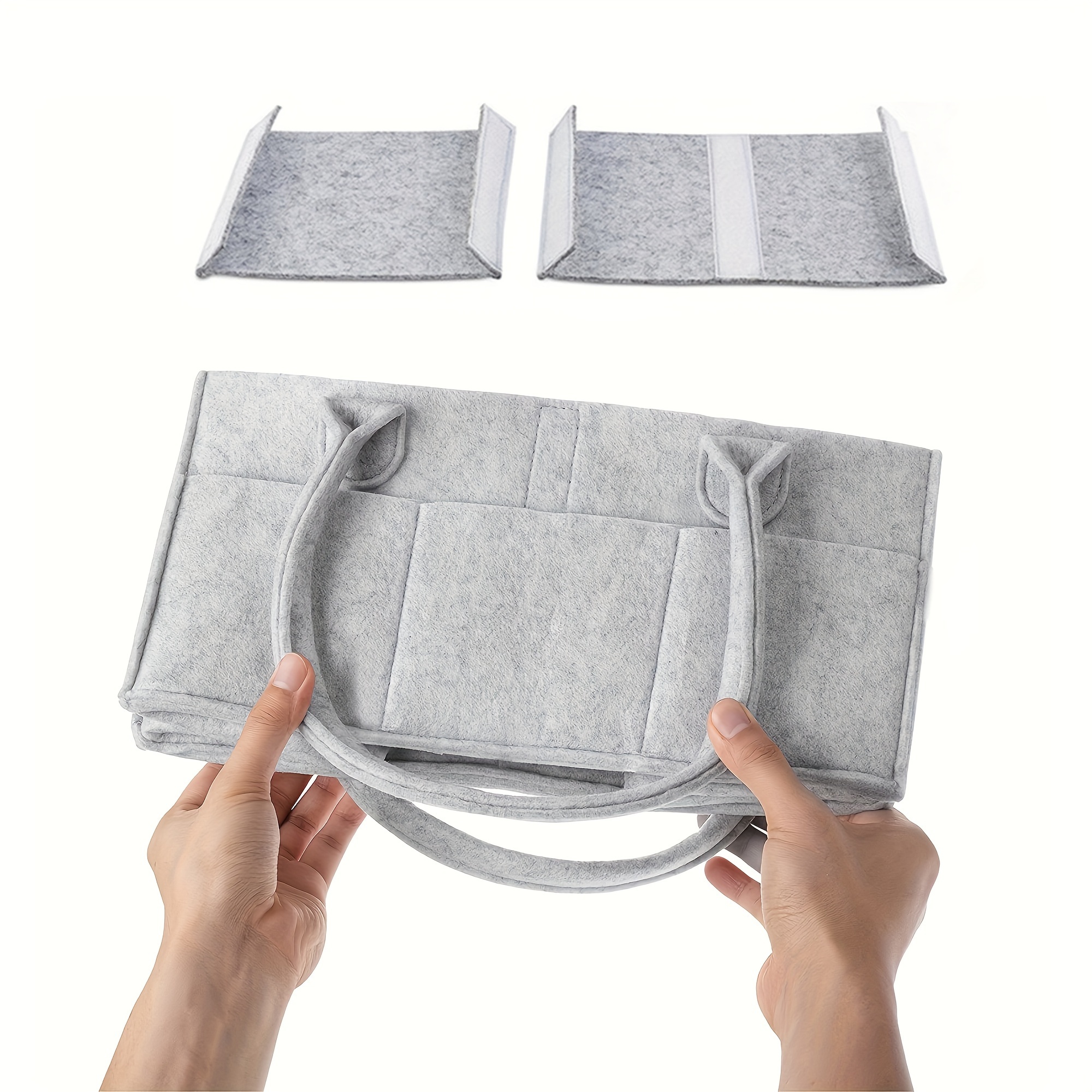 Home For Each - Portable Diaper Caddy Storage Bag with Roll Lid