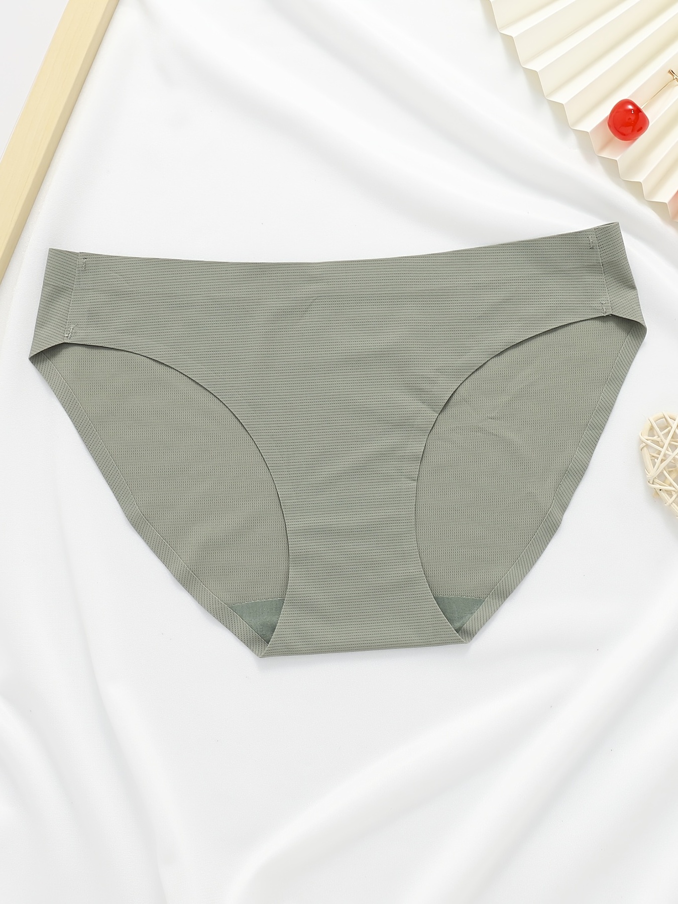 Women's Simple Seamless Hipster Bikini Panties Solid - Temu