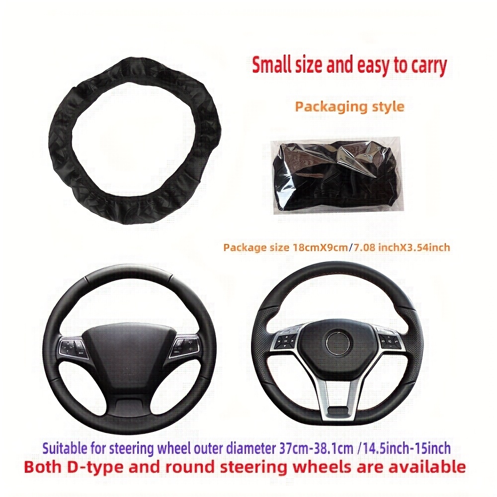 Soft Comfortable Pu Leather Steering Wheel Cover Perfect Fit - Temu