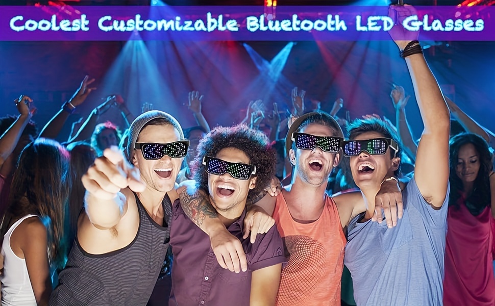 Gafas LED para fiestas-gafas Bluetooth LED para festivales-gafas