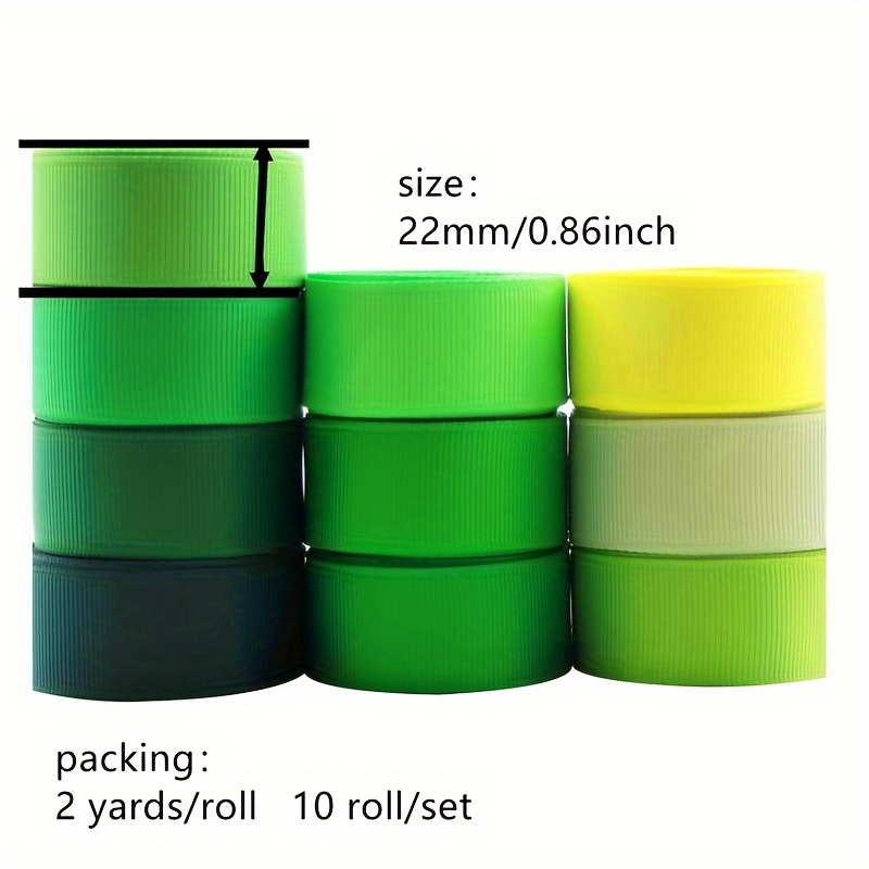 X 5 Yards Solid Color Grosgrain Ribbon Set For Gift Wrapping - Temu