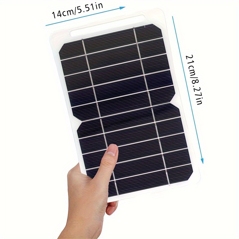 Panel Solar Plegable Usb 1 Unidad Portátil Flexible Pequeño - Temu
