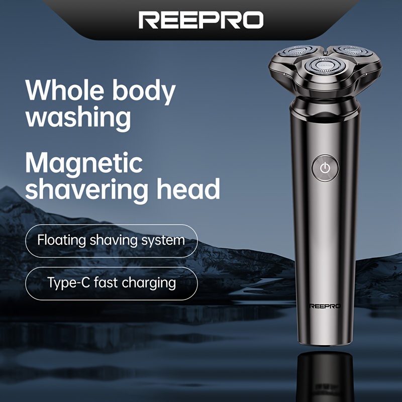  Skull Shaver Palm - Maquinilla de afeitar eléctrica de 3  cabezales para hombre, cara y cabeza, suave, impermeable, recargable :  Belleza y Cuidado Personal