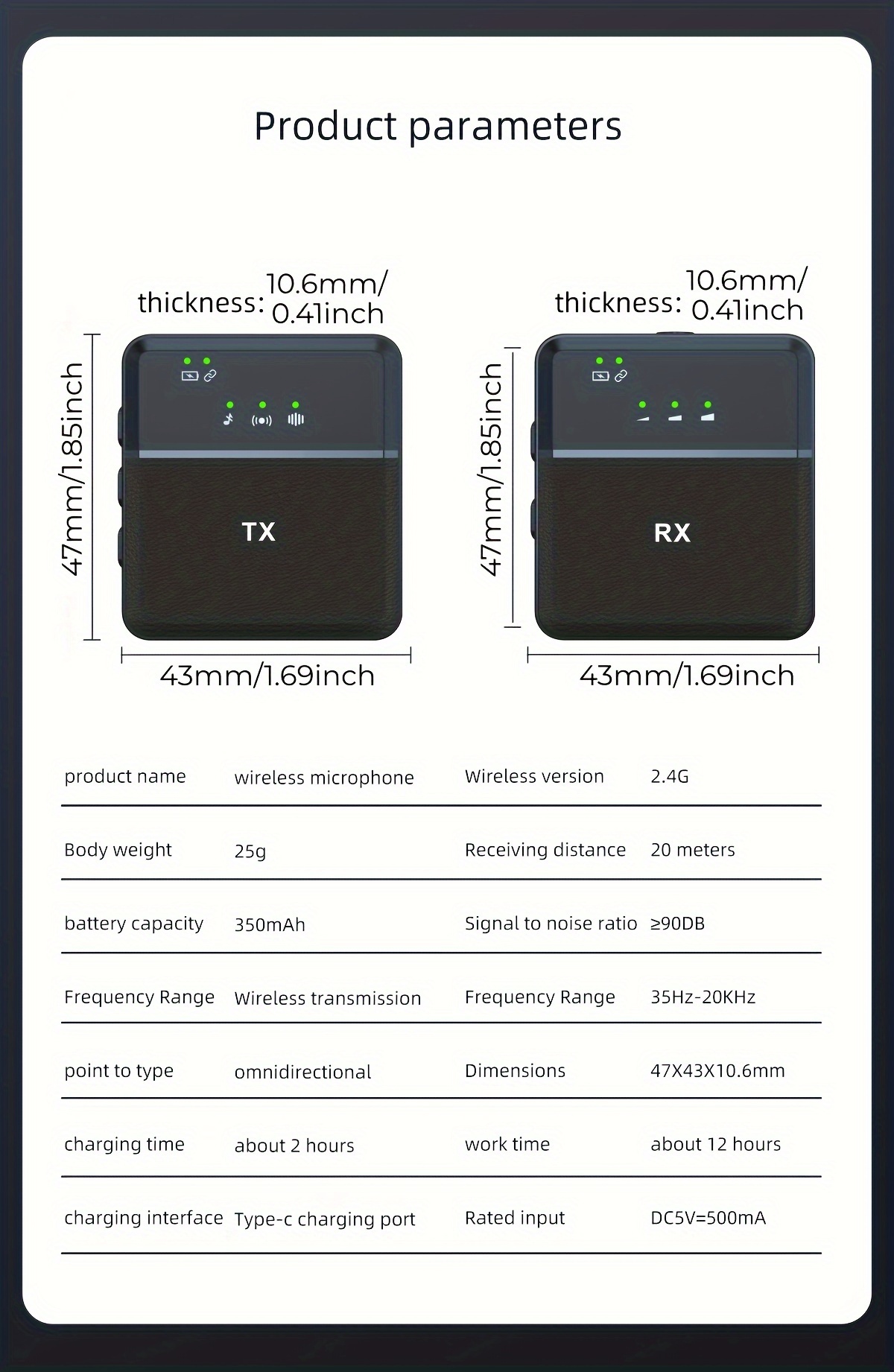 Professional Wireless Lavalier Microphone With Upgraded Sound Receiver