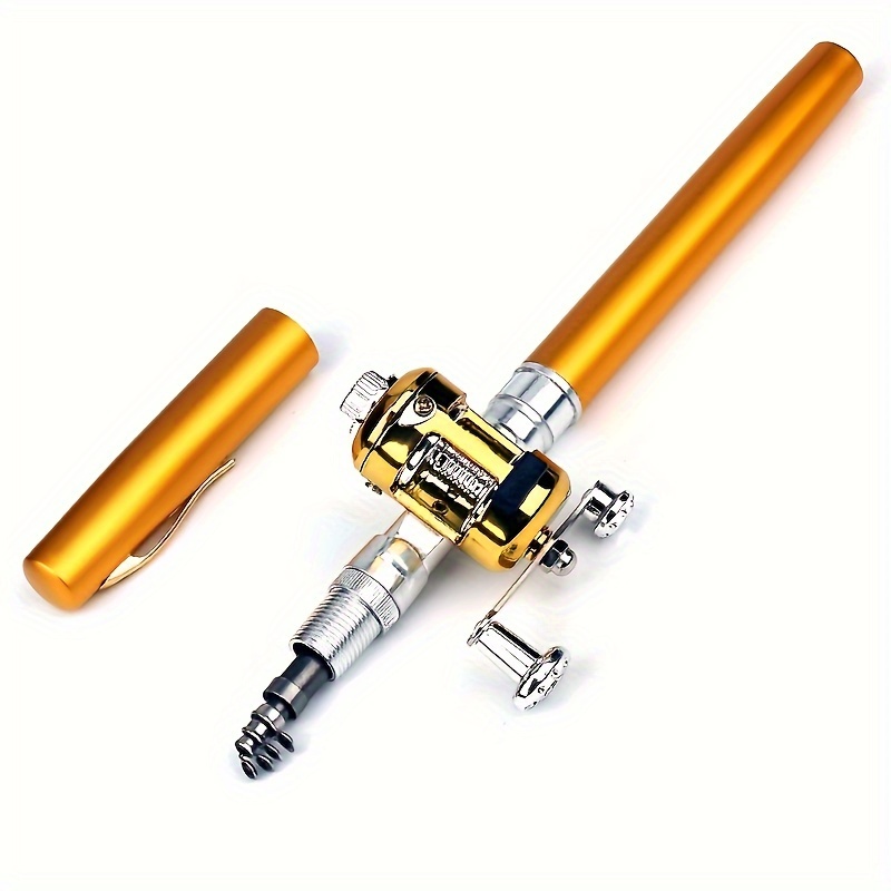 Mini Metal Spinning Reel Pen Fishing Rod Portable Fishing - Temu Canada