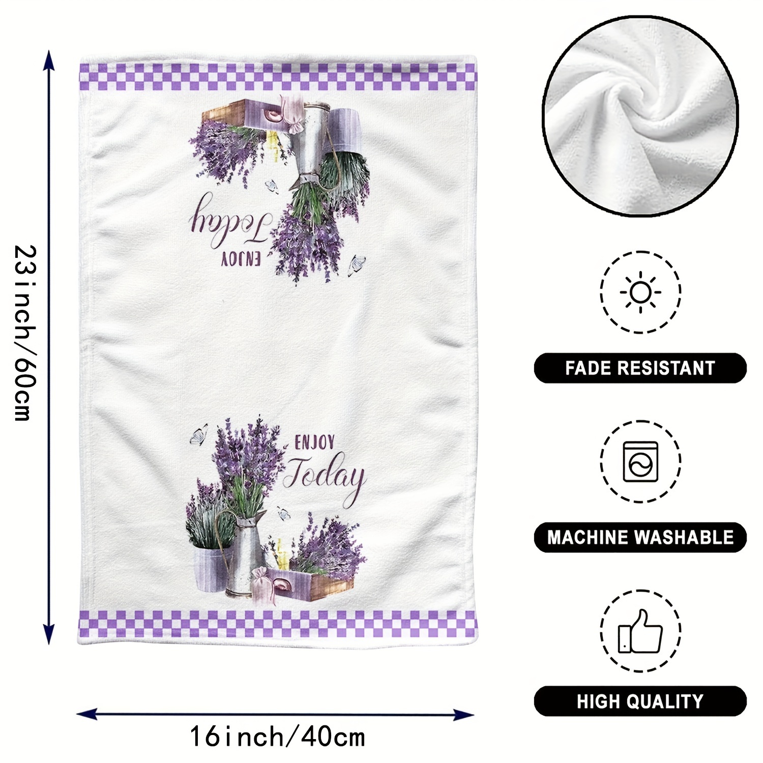 Lavender Printed Dish Towel, Cute Kitchen Towel, Soft Absorbent Fingertip  Towel, Kitchen Cleaning Dish Cloth, Bathroom Supplies, Housewarming Gift -  Temu Australia