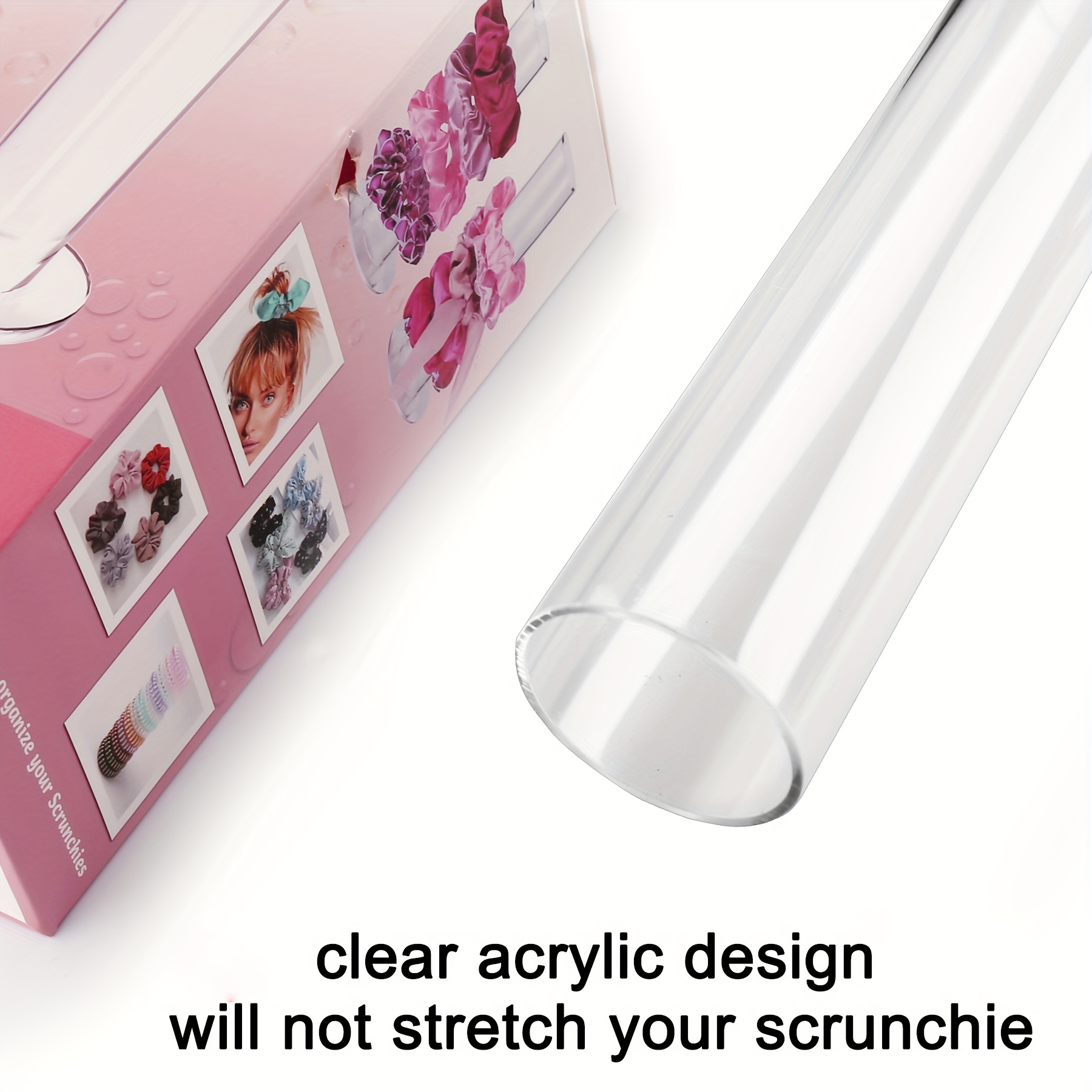 Transparent Acrylic Hair Tie Organizer Scrunchie Holder - Temu