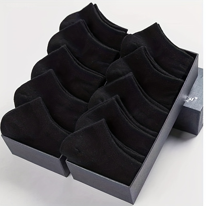 Unisex Casual Plain Color Boat Socks Breathable Comfy Low - Temu