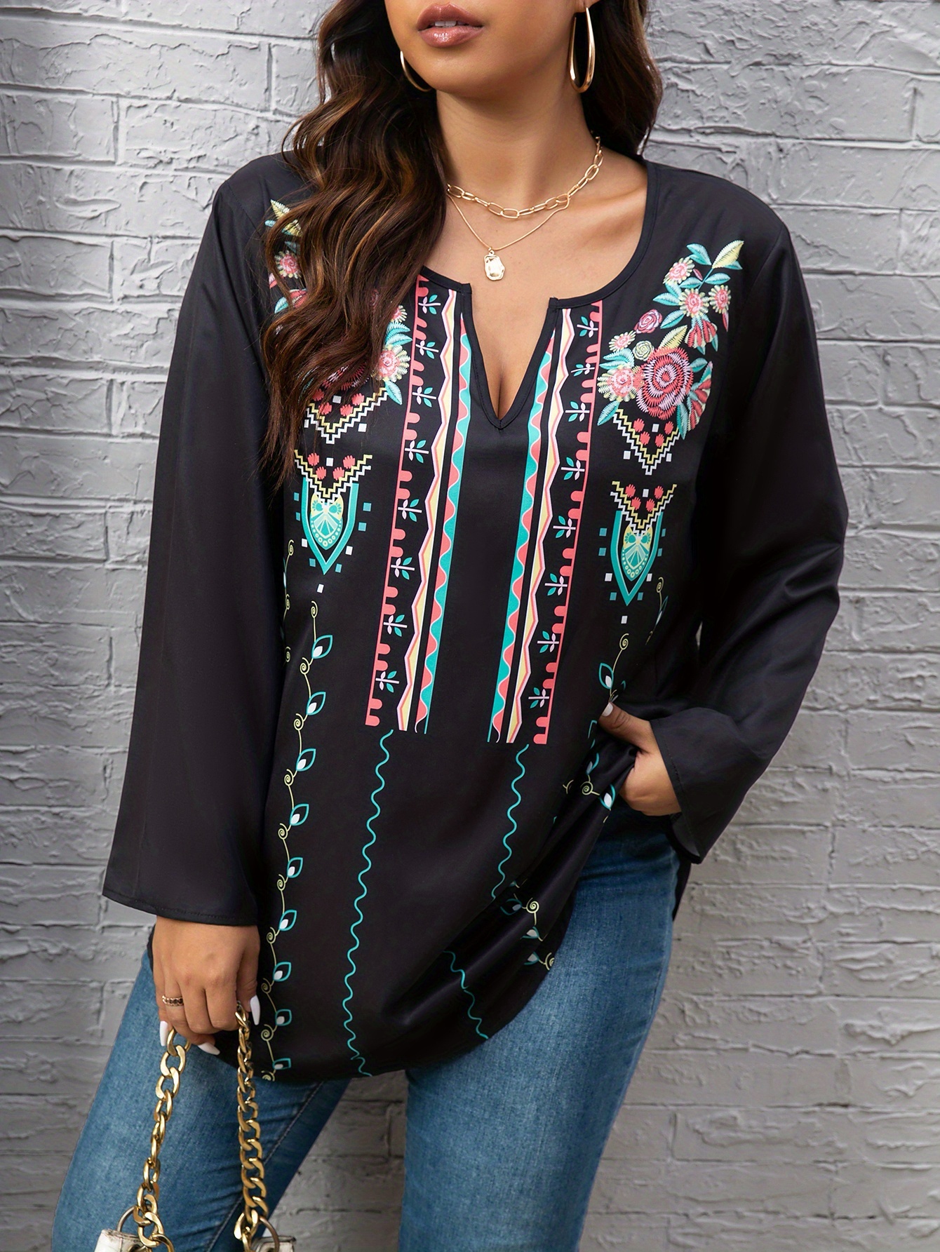 Plus size sale boho blouses