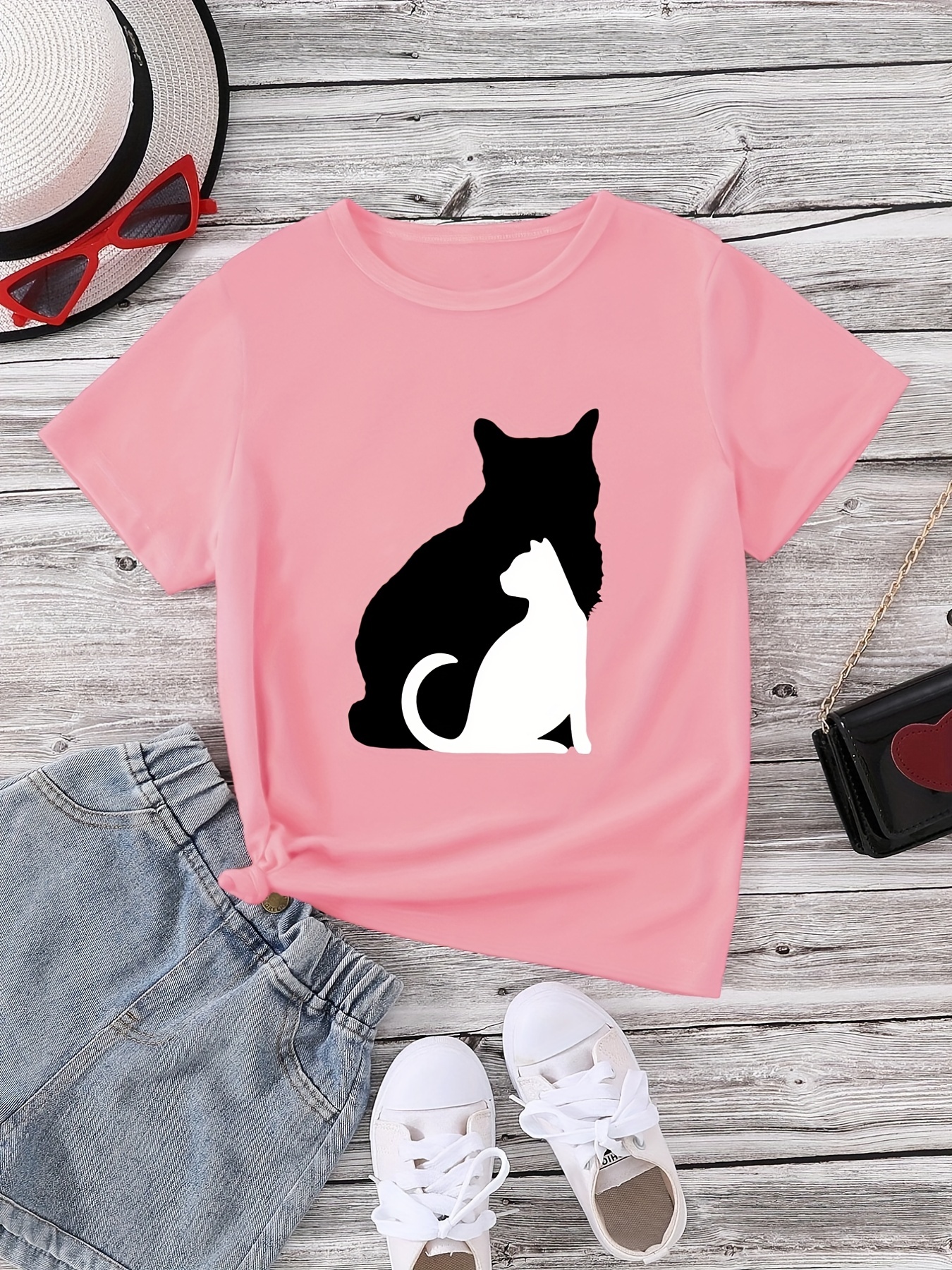 Cat Shirt For Little Girls - Free Shipping for New Users - Temu