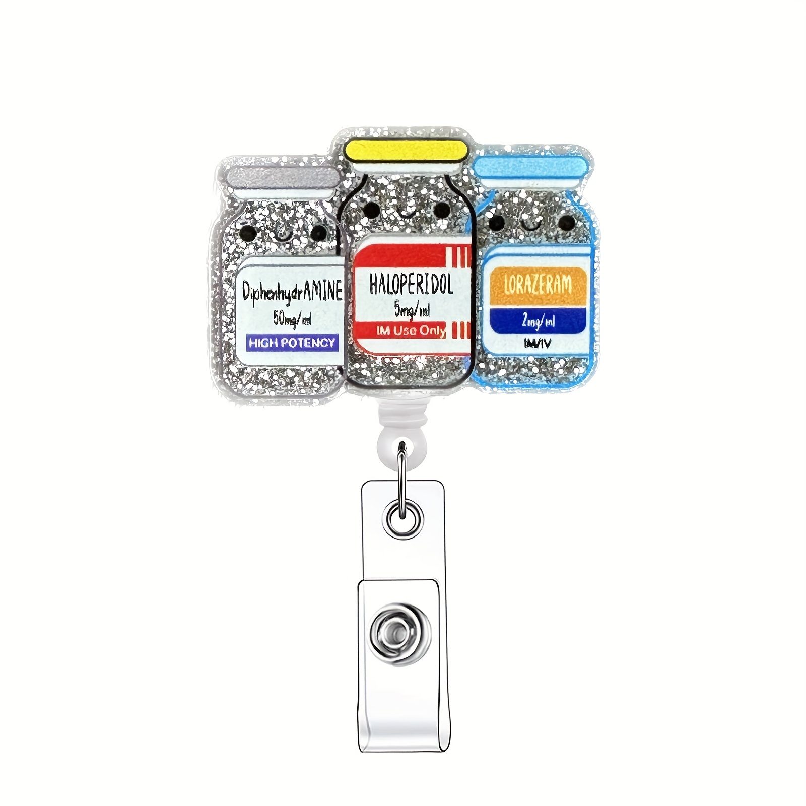 Infinite Speckled Pattern Printed Badge Reel Retractable Cute Id Card Badge  Holder Name Nurse Decorative Badge (1pack) : : Office Products