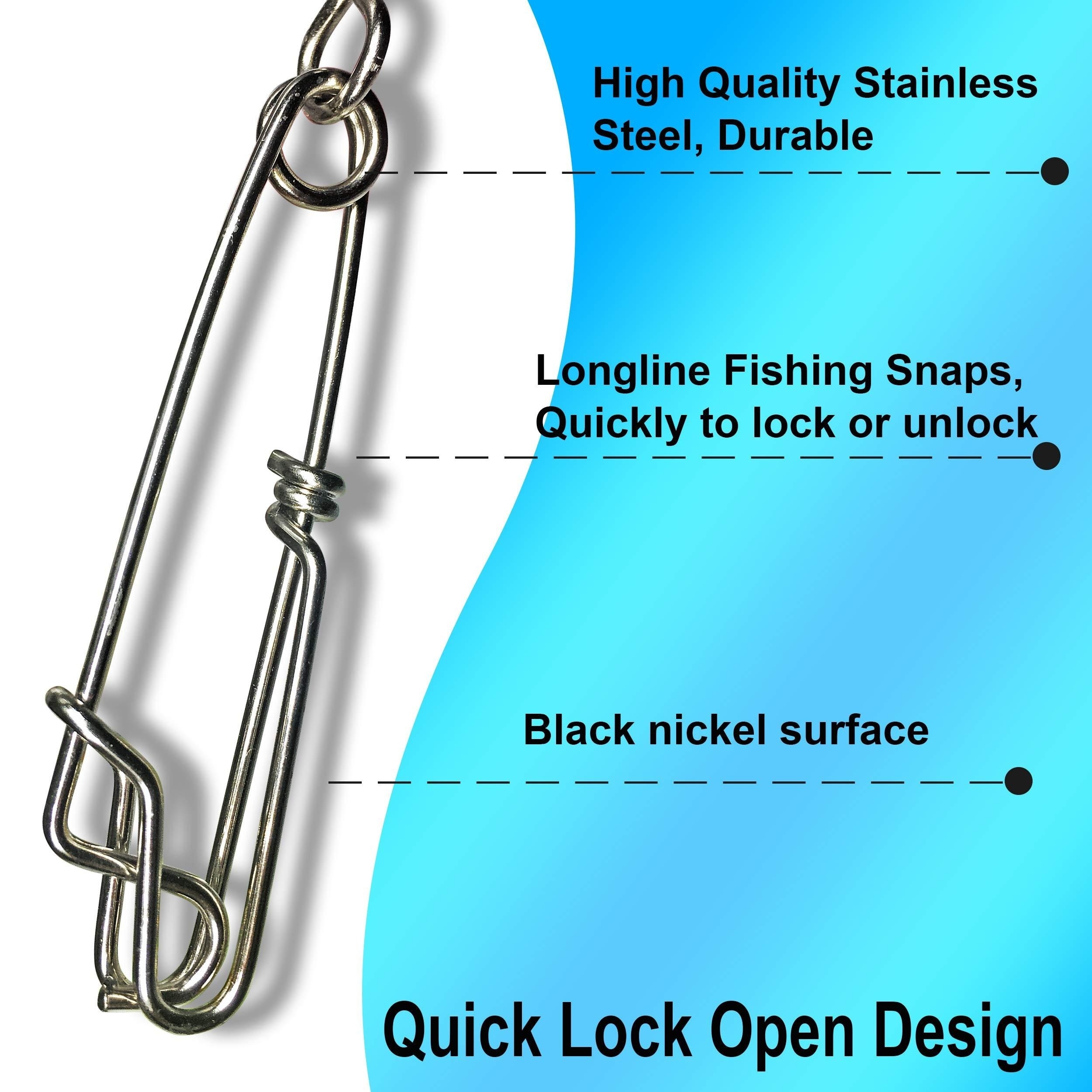 5pcs Fishing Snap Swivels, High Strength Stainless Steel Fishing Clips With  Rolling Barrel Swivel For Saltwater & Freshwater, Fishing Accessories