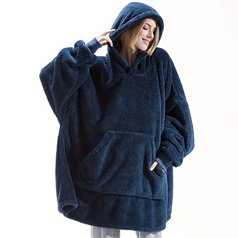 Comprar Manta con capucha de lana para mujeres y hombres, sudadera