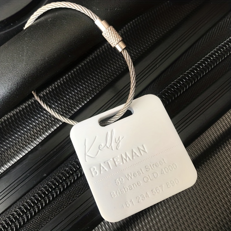 Personalized Name Tags, Square Shape Tags, Customized Luggage Tags With  Metal Loop, Backpack Tags Suitcase Tags,personalized Luggage Tag,engraved  Travel Gift Tag,wedding Bridesmaid Gift Tags - Temu