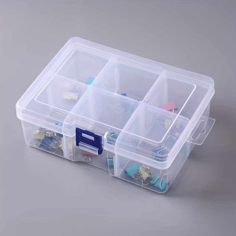 1PC Plastic Transparent Empty Box With Lid, Jewelry Storage Box