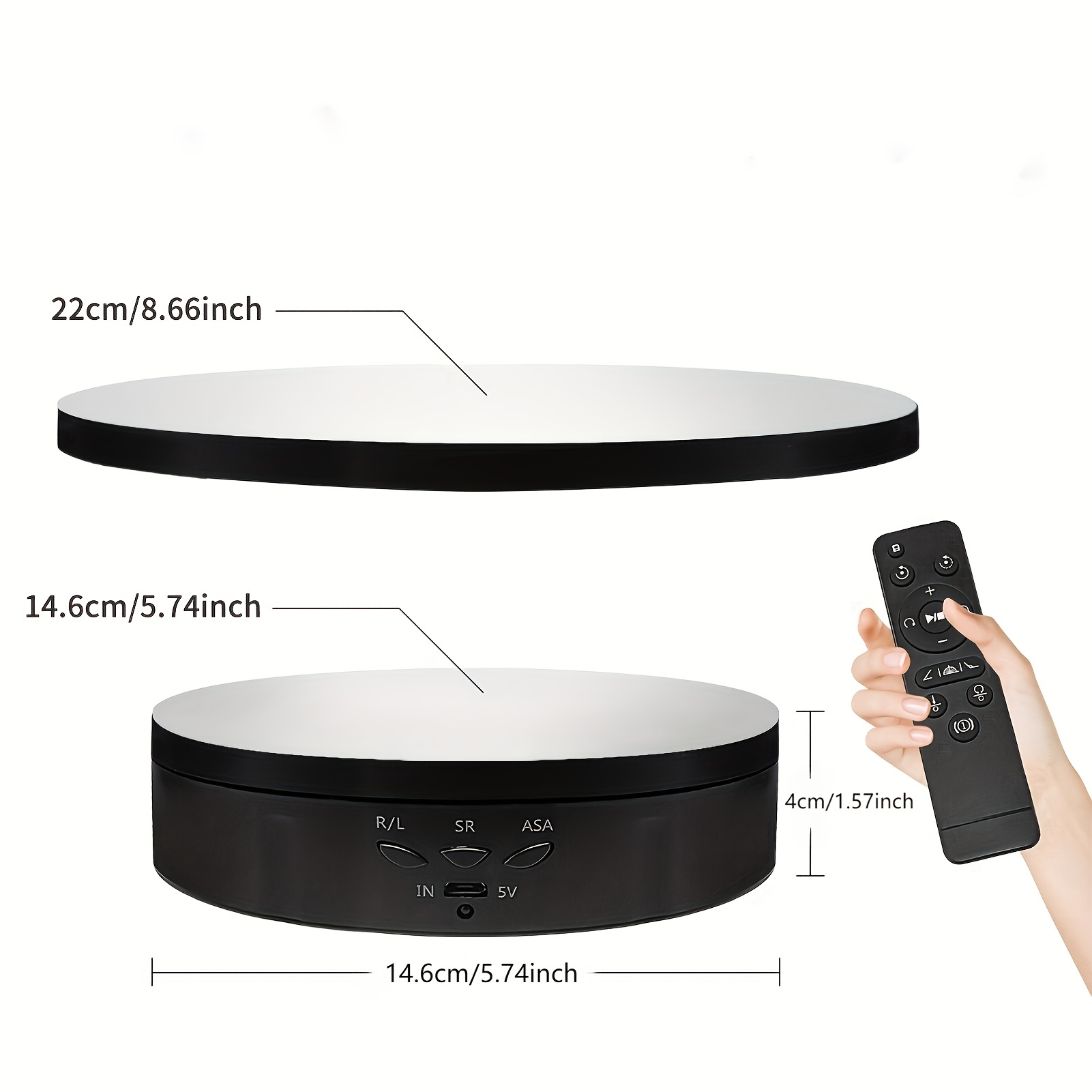 Remote Mirror Spinning Rotating Display Stand,Motorized Rotating Turntable  Platform Lazy Susan – ZLMONDEE