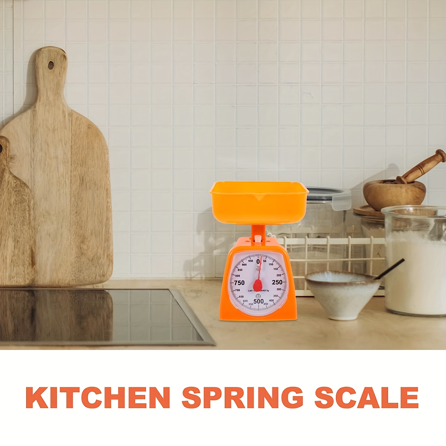 1pc, Mechanical Kitchen Scale, Spring Kitchen Scale, Plastic Mechanical  Spring Kitchen Scales, Teaching Tools, Weighing Scale, Mechanical Food  Scale
