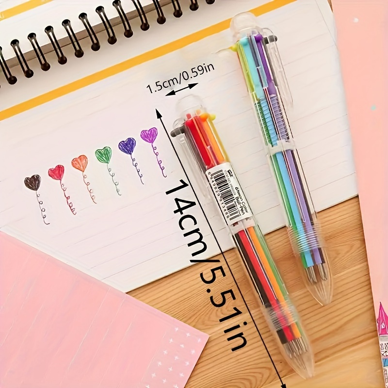 6-color Ballpoint Pen Multi-color Gel Pen Graffiti Marker Pen Stationery For School
