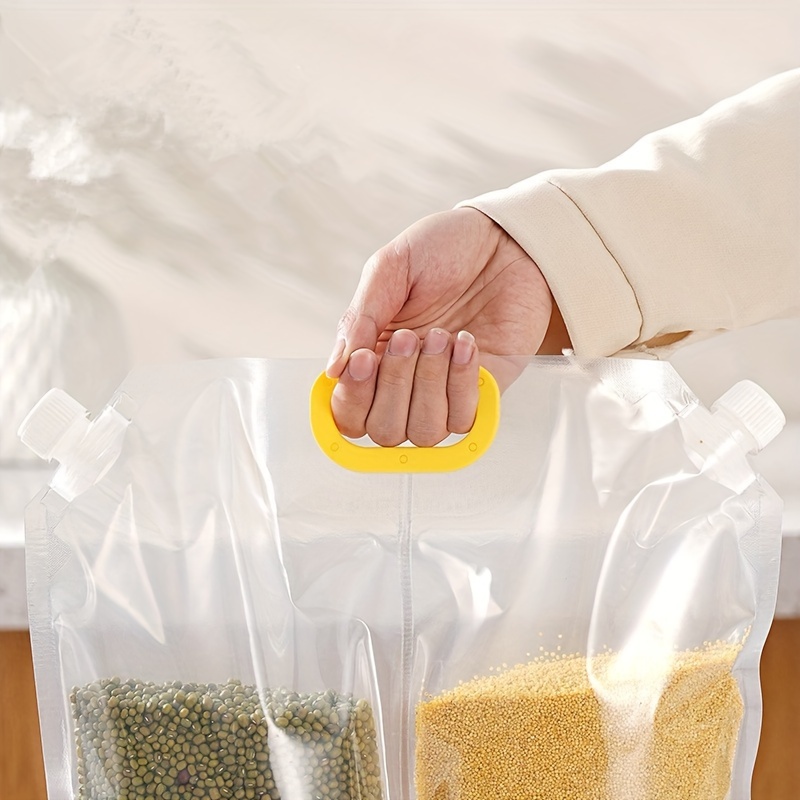 Rice Packaging Bags Cereal Storage Bags Transparent Portable - Temu