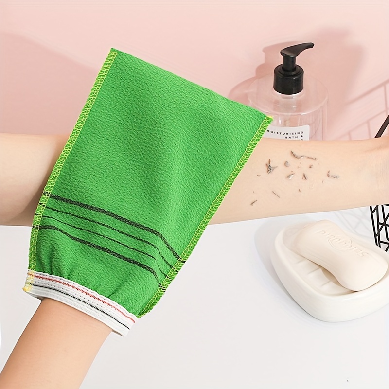 

2pcs Exfoliating Shower Gloves Towel, Mitt Washcloth Bath Gloves For Shower, Double Sided Exfoliating Gloves, For Massage And Body Scrubs, Body Scrubber Bathing Accessories