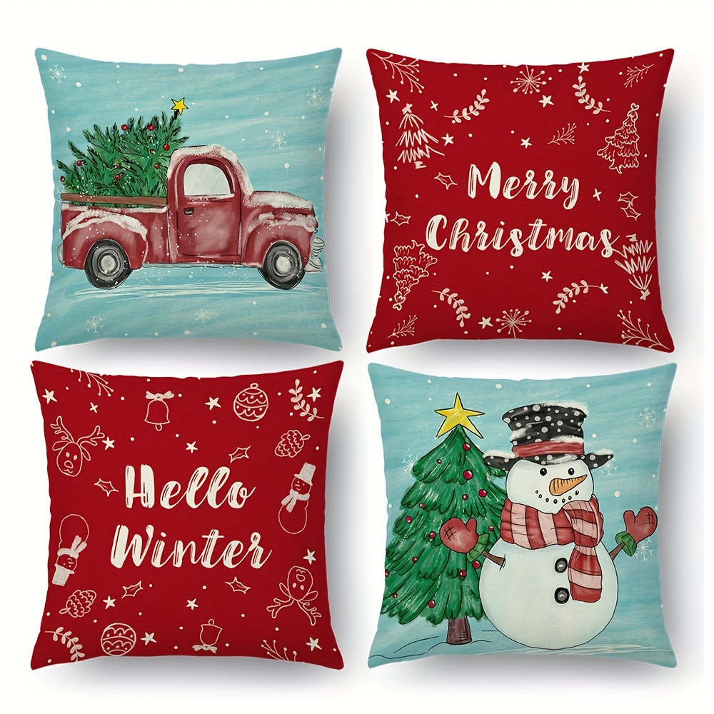 Christmas Throw Pillow Covers Christmas Decorations - Temu