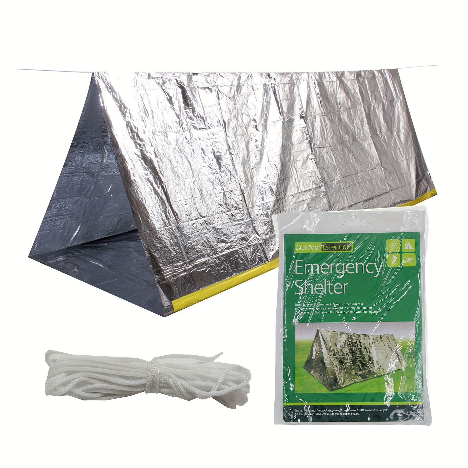 MEKKAPRO Tente de secours – Tente de survie – 2 personnes, résistante et  ultra légère – Tente tube étanche et coupe-vent pour camping, randonnée et  activités de plein air : : Sports