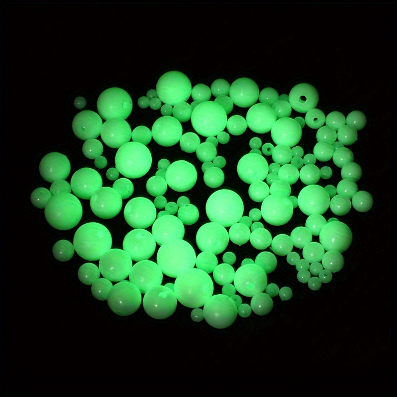 Glowing Green Fishing Beads Fluorescent Round Stopper Lures - Temu