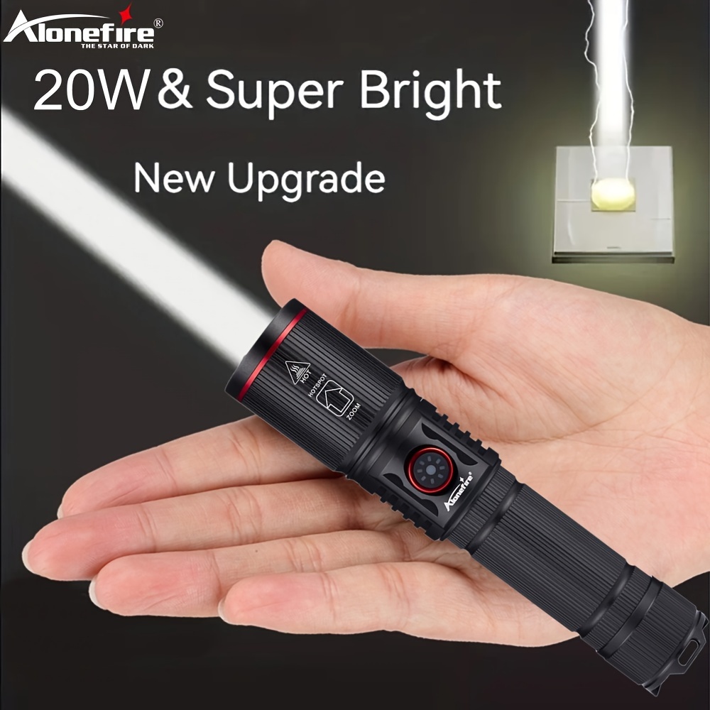 Zoom Round Beam Light 20w Led High Power Flashlight Usb Rechargeable  Zoomable Led Torch For Camping Fishing Climbing Adventure Lighting With  18650 Battery, Don't Miss These Great Deals