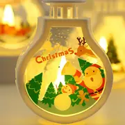 1pc christmas decoration glowing night light pendant candle holder window ornaments desktop decorative light details 3
