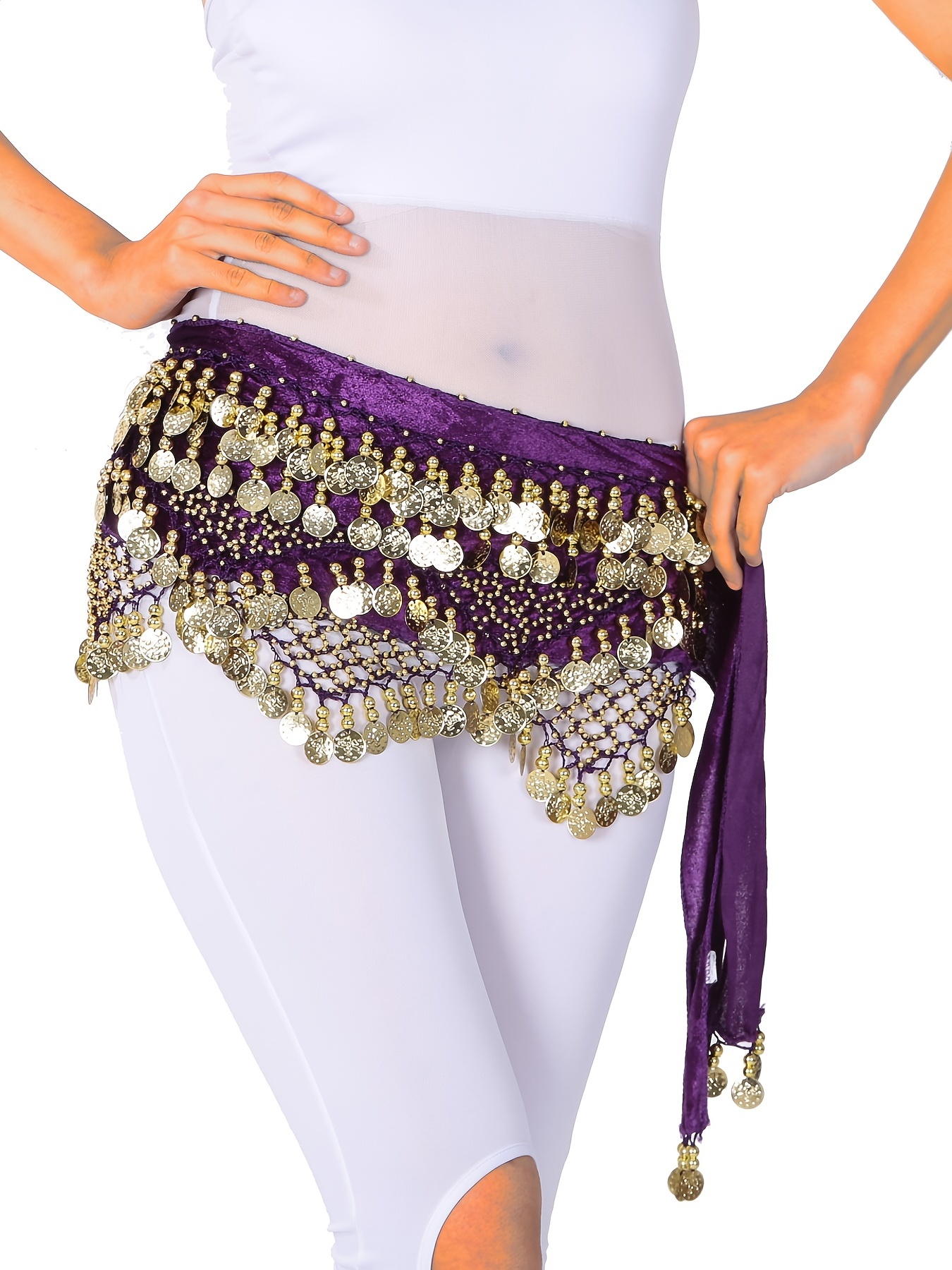  Belly Dance Belt Gold Women Belly Dance Accessories Performance  Outfit Wrap Hip Scarf Black & Golden : Clothing, Shoes & Jewelry