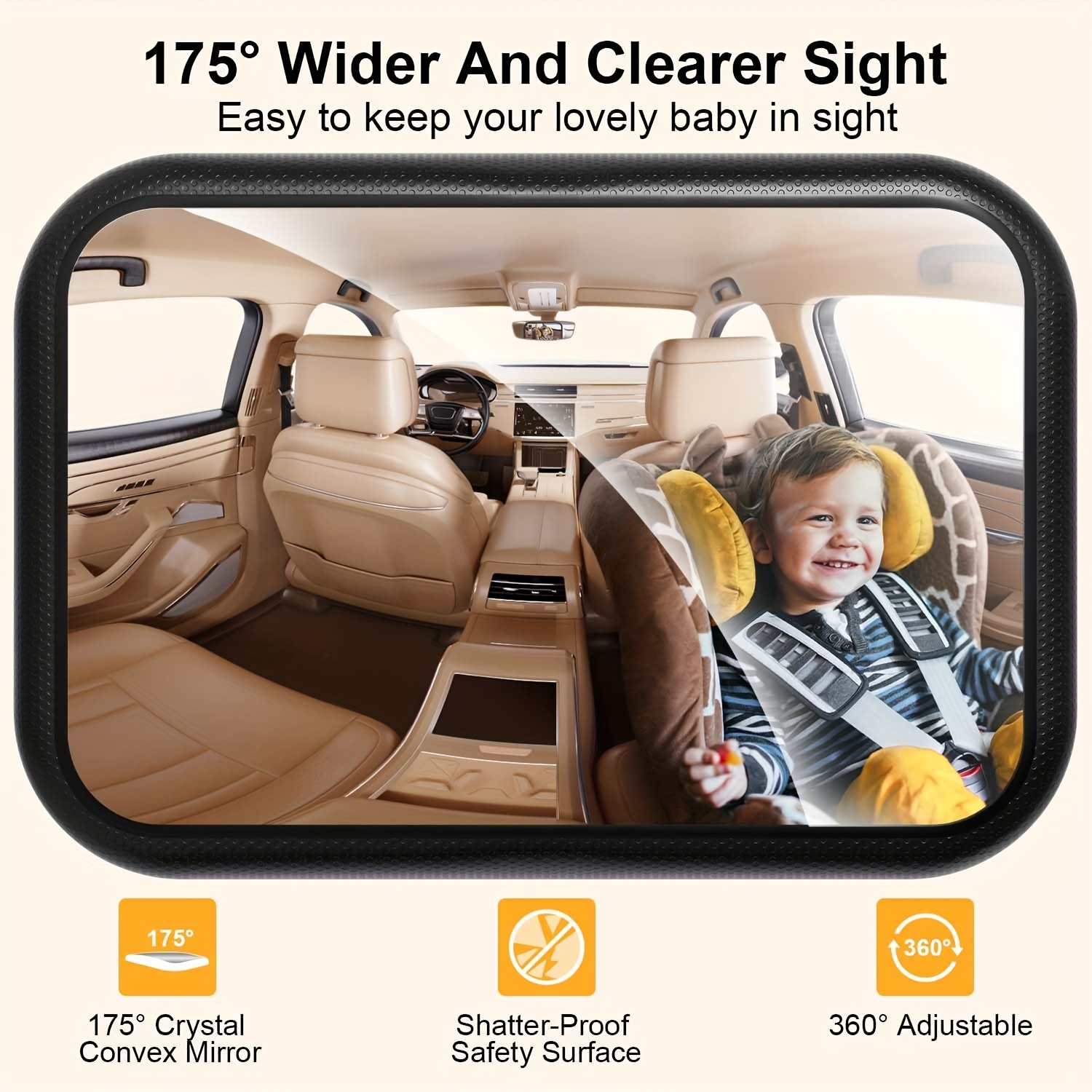Specchio Per Auto Per Bambini Per Design Con Clip A Gancio Per Bambini  Specchio Per Bambini Di Sicurezza Per Seggiolino Auto Rivolto Verso Il  Retro