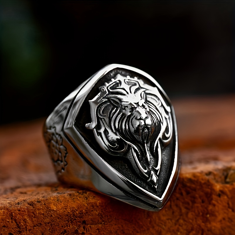 Mens animal head on sale rings