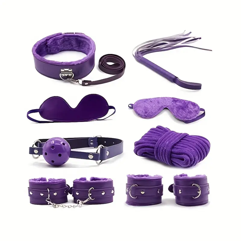 Luxurious Plush Handcuffs, Blindfold, And Whip Set For Enhanced Sensual Play  - Temu Italy