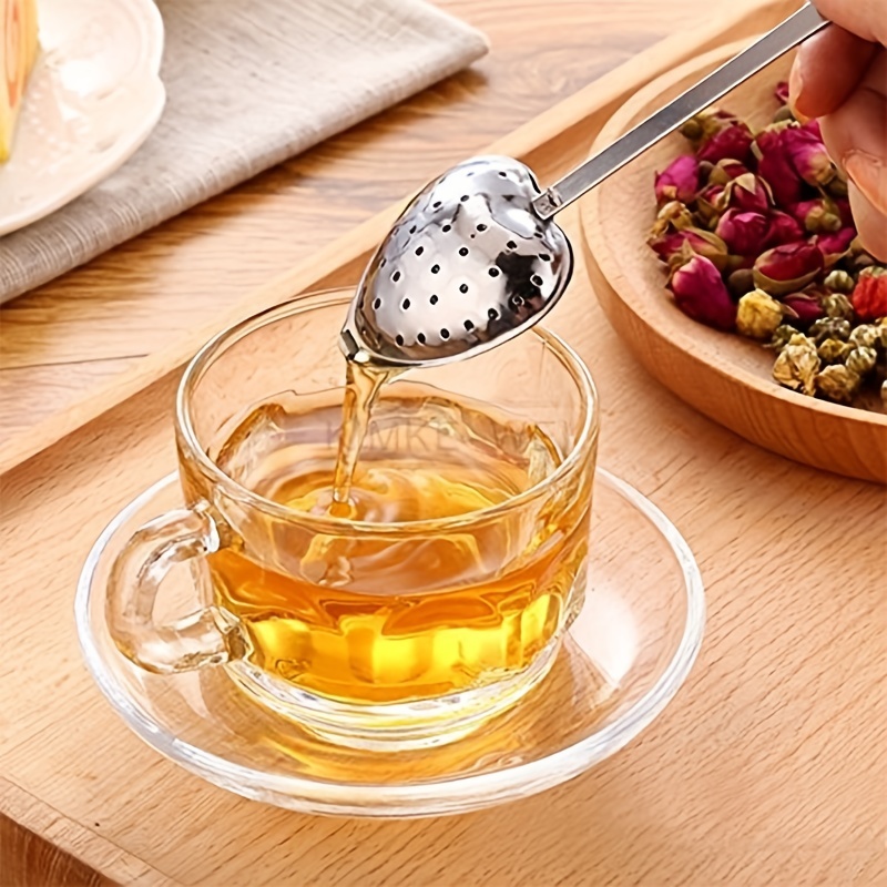 Filtre à thé portable en acier inoxydable - Infuseur à thé en vrac -  Réutilisable - Diffuseur à intervalles - Cuillère à thé longue - Infuseur à  thé en acier inoxydable pour