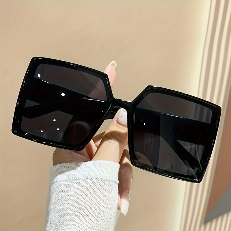 Übergroße Quadratische Flache Sonnenbrille Für Schwarze Frauen
