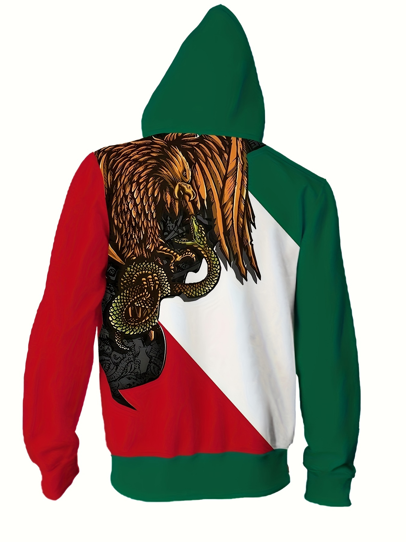 Mexico Flag Pattern Print Hoodie Cool Hoodies Men Men's - Temu Norway