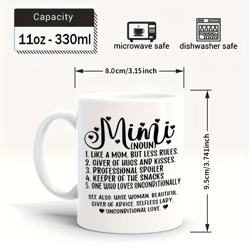 Mimi Ceramic Mug, Coffee Cup, Drinking Cup, Heartfelt Tribute, Coffee Cup,  As A Mother's Day Gift For Women, Birthday, Valentine's Day, Wedding,  Christmas Gifts - Temu