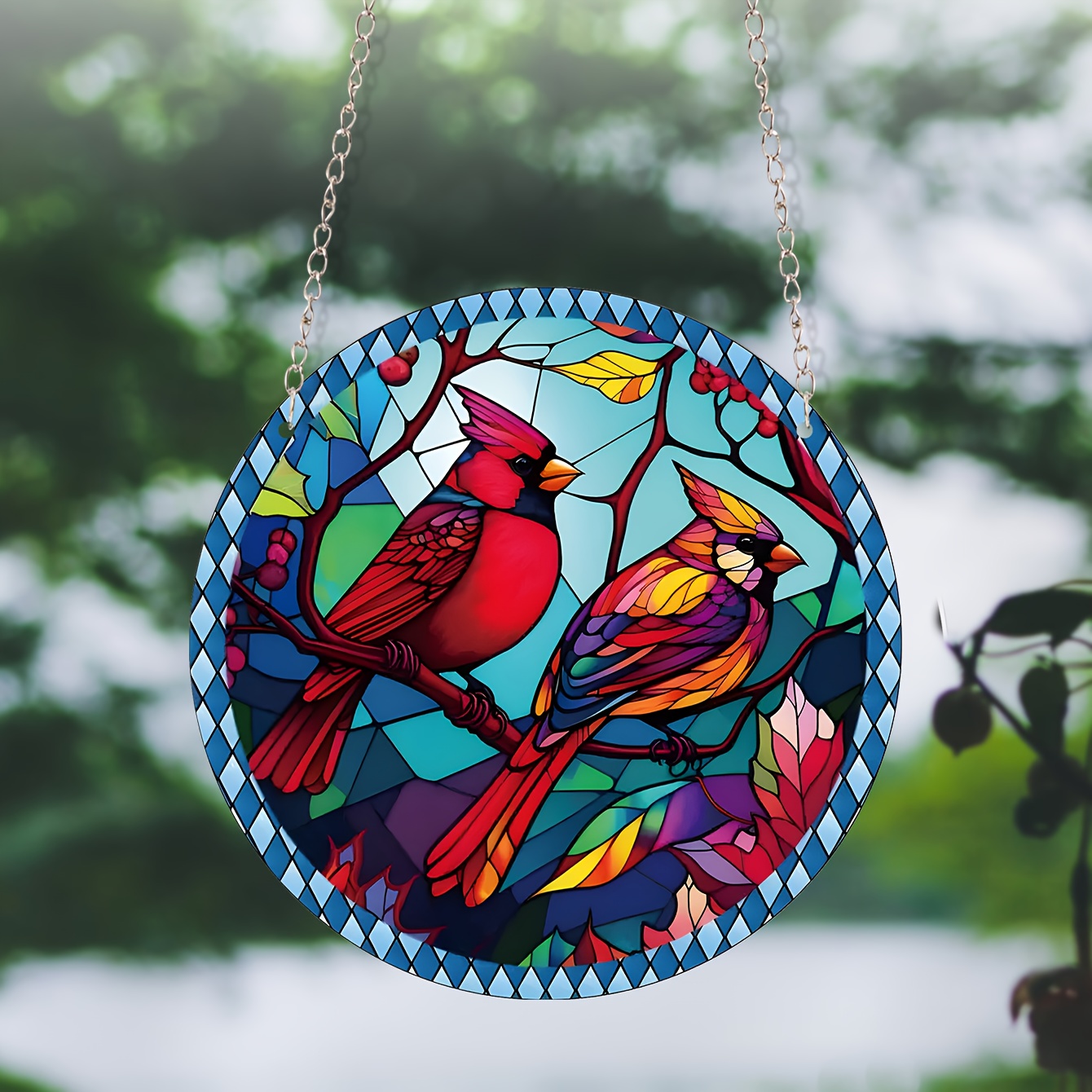 Stained Glass Standing Bird Suncatcher, Stained Glass Art Ornaments, Bird  Gifts for Bird Lovers