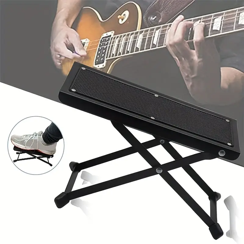 Guitar Foot Pedal, Guitar Foot Stool 4 Gears High And Low Folding, Sturdy  Metal Foot Rest Non-slip Foot Pedal, No Bending Or Stretching. Suitable For  Musical Instrument Playing, Guitar Playing, Home And