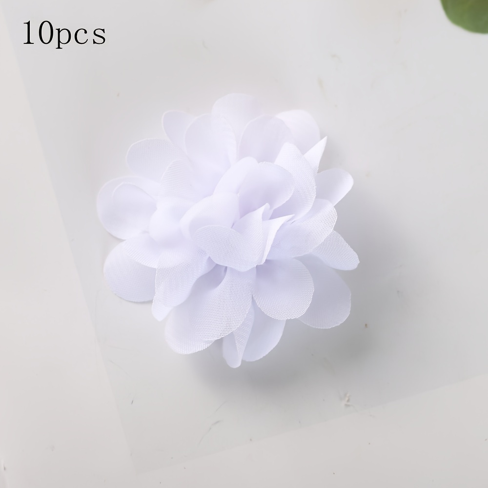 10pcs/20pcs Random Colors 2inch 5cm Satin Flower Clips For Flowers Flower Wedding Hair Accessories Head Wrap Bow