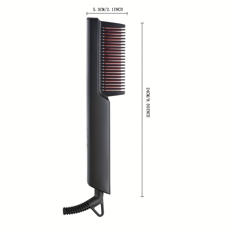 hair straight comb beard comb electric beard straightening comb with six speed temperature digital temperature display details 3