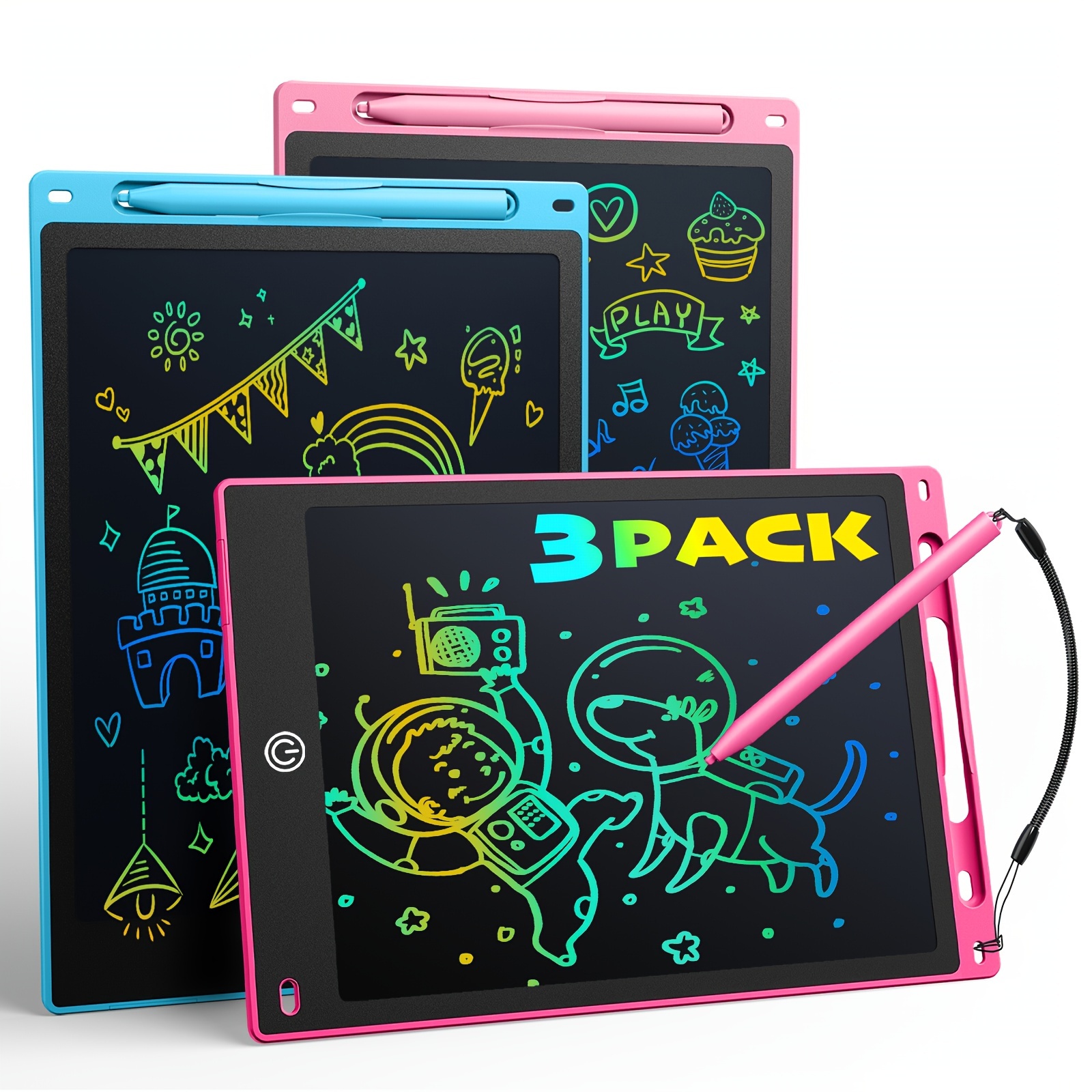 4 Pack LCD Writing Tablet for Kids Colorful Drawing Tablet for 3 4 5 6 7  Years Old Girls and Boys Toys Gifts Reusable Doodle Board 10 Inch for