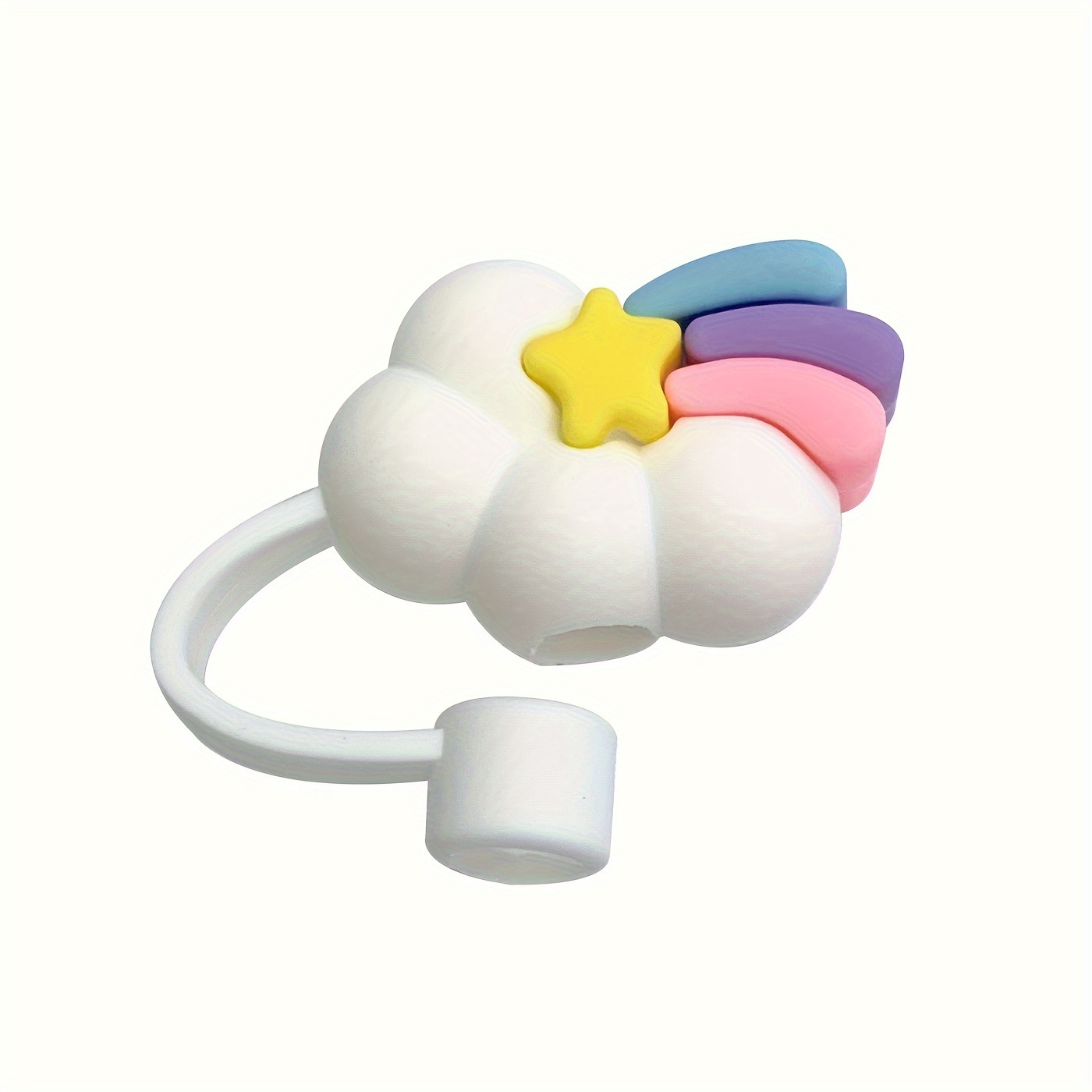 1pc Silicone Straw Cover, Cute Cloud Design Drinking Straw Cover For  Kitchen