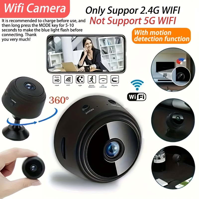 Cargador de cámara oculta - Mini cámara espía WiFi - Full HD 1080P - Gran  angular de 140 grados - Pequeña cámara de niñera interior - Pequeñas  cámaras