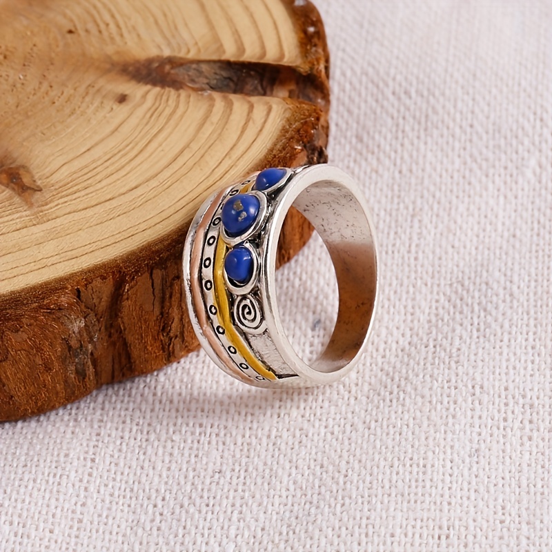 All Around Lapis and Silver Band Ring