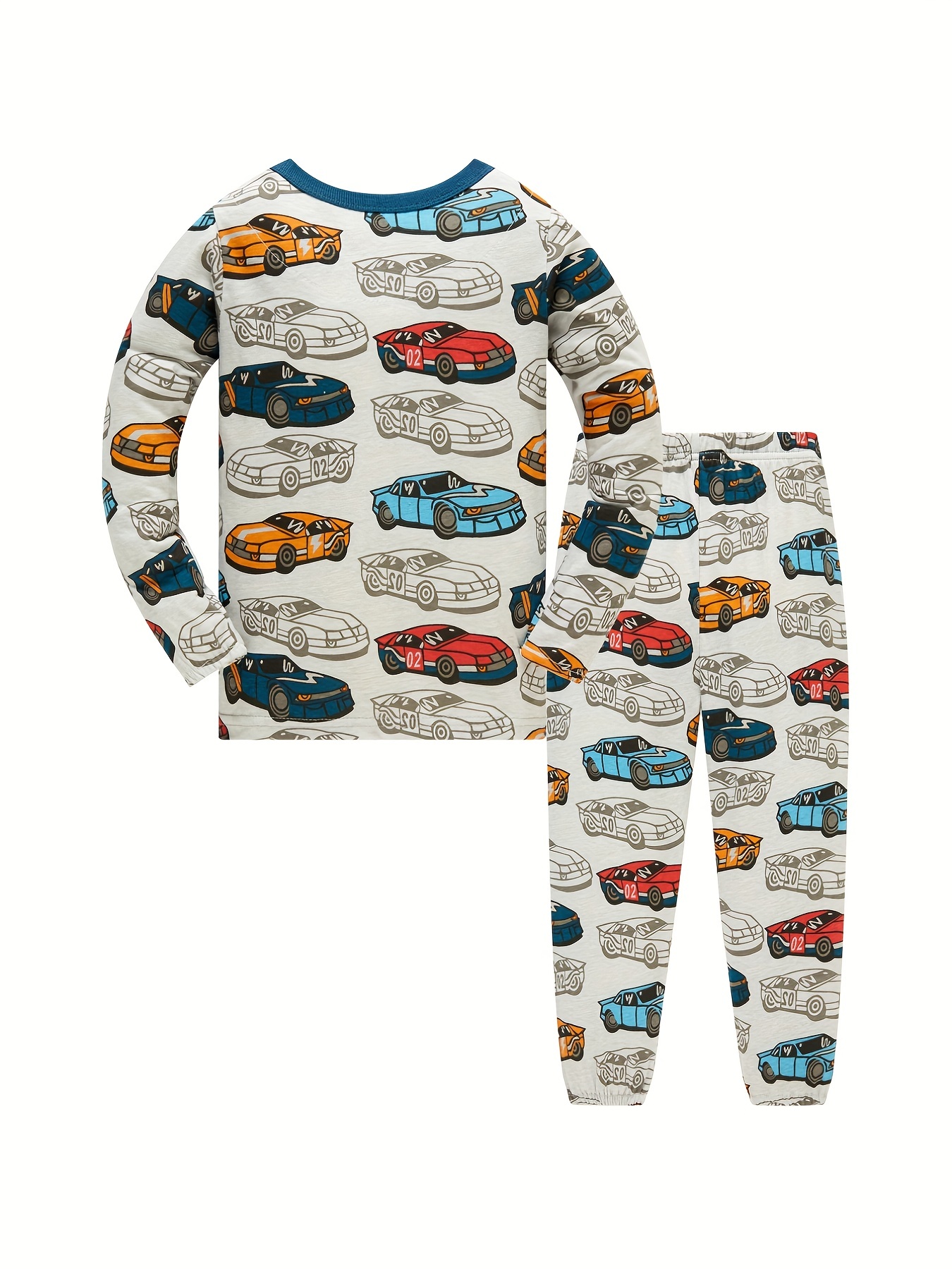Long - Pullover Neck Temu Boys Pajamas Round Sleeve Golduck Cotton